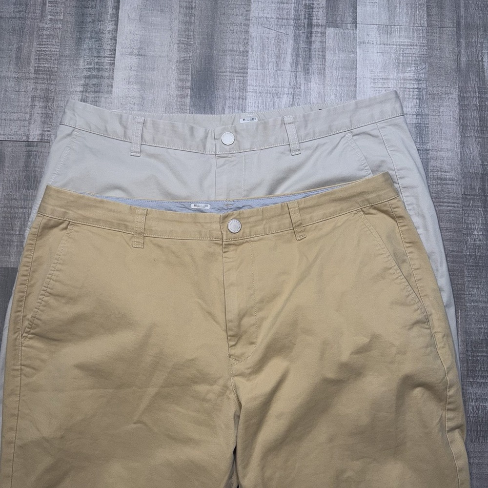 Bonobos Mens Athletic Fit Chino Trousers Straight Leg Stretch 36x30 Lot Of 2